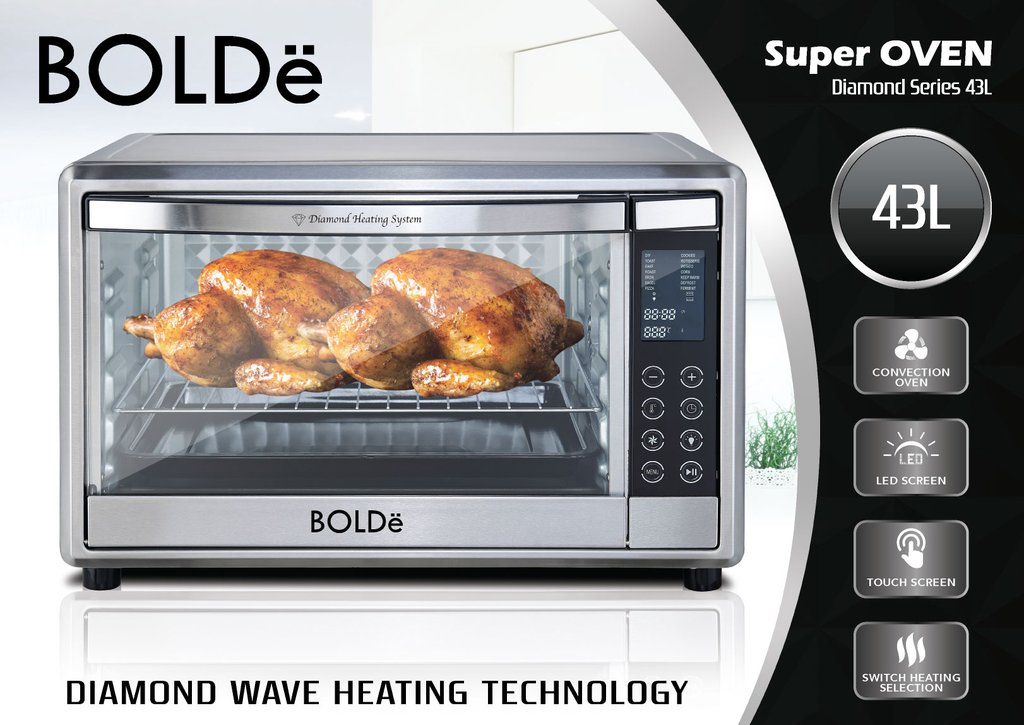 Bolde Super Oven Diamond Series 43 L - Putih 